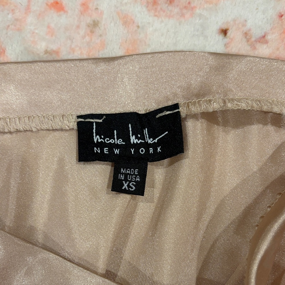 nicole miller cream silk skirt - Picture 2 of 2